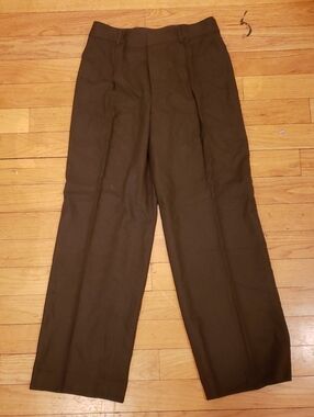 Ralph Lauren Women's Wide-Leg Dress Pants in Dark Brown
